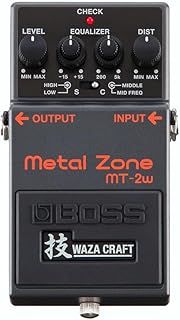 BOSS Mt-2W Metal Zone Waza Craft, Standard And Custom Mode And Powerful Three-Band Eq, Black