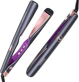 LANDOT 2 in 1 Hair Straightener and Curler, Straightens/Curls/Waves, Adjustable Temperature 120-230℃ for All Hair Types, Professional Pro Twist Styler for Women