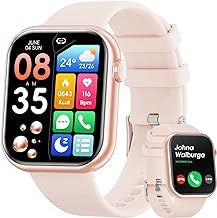 Hwagol Smart Watch (Answer/Make Calls), 1.85" Fitness Tracker, Smartwatch Heart Rate/Sleep Monitor/Pedometer/Calories, 140+ Sports Modes, Waterproof Women's Men's Fitness Watch for Android iOS