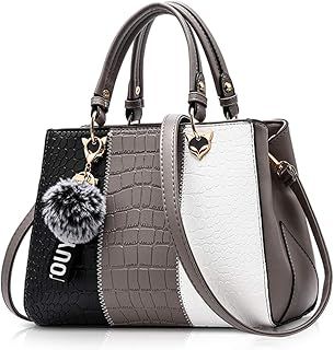 NICOLE & DORIS Women Handbag Fashion Ladies Handbags & Shoulder Bags Multicolor Top Handle Bag Crossbody Bag with Pompom