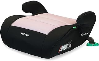 My Babiie Booster Lite R129 Car Seat - Lightweight at 1kg, Approx. 6-12 Years (125-150cm, 22-36kg), i-Size Backless Child Car Seat, Group 3, Compact, Portable, Ideal for Travel - Black