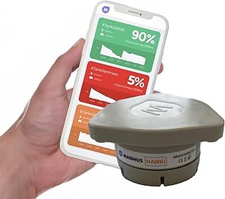 Magnus HAWKi Smart Oil Tank Level Monitor Radar Gauge - Bluetooth Connection to Phone App, Universal Fit - No Drilling Required - Plastic Oil Tank Level Gauge.