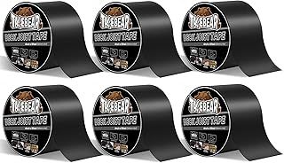 TAPEBEAR Butyl Joist Tape 100mm x 5m, Deck Flashing Tape Butyl Sealant Tape for Decking Subframe, Waterproof Anti-Corrosion Weather Resistant Tape for Wood Roof Decks Beams Rim, 6Rolls