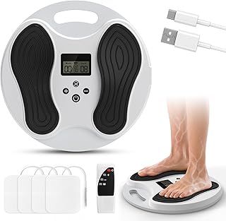 Foot Massagers for Pain and Circulation Rechargeable, Cordless Foot Circulation Machine, Portability EMS Foot Massager for Pain Relief, Neuropathy, Plantar Fasciitis, Improve Sleep, Gift