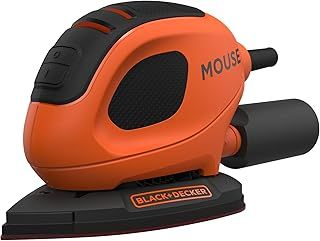 BLACK + DECKER 55W Mouse Sander with 15 Accessories in Softbag, BEW230BC-QS