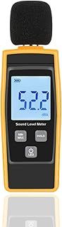 Noise Tester, 30dB to 130dB Portable Decibel Meter Sound Level Meter, LCD Backlit Noise Level Meter, Max/Min Hold Function, Frequency Weighting A, for Indoor Outdoor