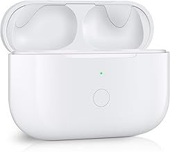 Wireless Charging Case Replacement Compatible with AirPods Pro, Charger Case with Bluetooth Pairing Sync Button, White