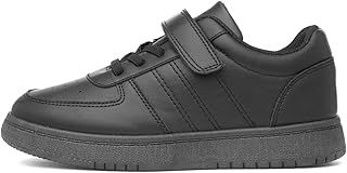 XL Aire Kids Black Easy Fasten Trainer
