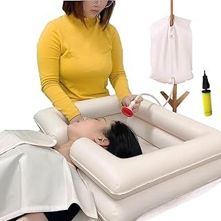 Inflatable Bedside Shampoo Basin - Hair Washing Bedside Shower System in Bed Bath for Bedridden Disabled Elderly Pregnancy(Set of 5)