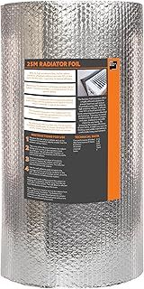 Supply Cube Radiator Reflector Foil Insulation Roll (0.6m x 25m) – Thermal Heat Reflective Radiator Foil for Energy Efficiency – Easy DIY Installation
