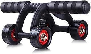 SANDA 4 Wheel Ab Roller With Foam Knee Pad And Push Up Bar, Strength Training Equipment, Stomach Exercise Equipment, Sit Up Exercise Equipment, Push Up Exercise Equipment, Ab Machine, Ab Trainer