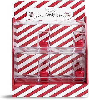 YOBRO Mini Candy Store, Retro Mini Candy Dispenser with Scoops & Acrylic Bins