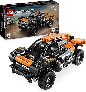 LEGO Technic NEOM McLaren Extreme E Race Car Toy For Kids, Boys & Girls Aged 7+ Years Old who Love Model Cars, Off-Road Pull-Back Racing Vehicle Set, Birthday Gift Idea 42166