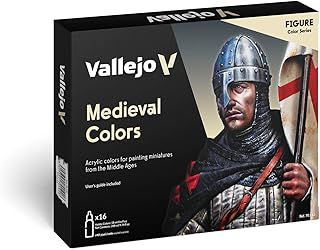 Vallejo Model Color Medieval Colors Acrylic Paint Set - Assorted Colours (Pack of 16),17 ml (Pack of 16)