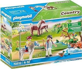 Playmobil 70512 Country Adventure Pony Ride with Lake and Animals, Suitable for Ages 4+