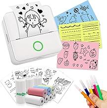 Mini Printer, Portable Thermal Printer Sticker Printer Inkless Sticker Wireless Bluetooth Photo Printer，Great for Study, Photo Shoots, and Gift Giving