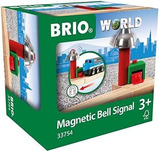 BRIO World Magnetic Railway Bell Signal for Kids Age 3 Years Up - Train Set Accessories and Add Ons