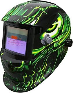 Zorax Auto Darking Welding Helmet (Alien), Large View, Solar & Battery Powered, Grinding Function, DIN9~13 Shade, Safety Gear