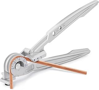 Bonvoisin Manual Tube Bender 2 in 1 0-180 Degrees Copper Tubing Bending Tools for Copper, Brass, Aluminum and Soft Metal (3/8’’、1/2’’)