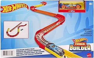 Hot Wheels Track Builder Pack Assorted Curve Parts Connecting Sets Ages 4 and Older, GLC88