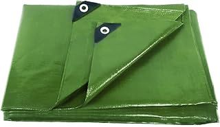 ANSIO Tarpaulin 3m x 4m / 10ft x 13ft Tarpaulin Sheet 70 GSM Economy Tarpaulins - Green