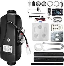 12V 2KW Diesel Air Heater, Diesel Night Heater with Remote Control And LCD Monitor for RV Truck, Bus, Boat, Touring Car, Caravans, Motorhomes (Black，2KW，10L)