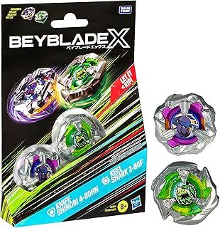 Beyblade X Knife Shinobi 4-80HN and Keel Shark 3-80F Top Dual Pack Set