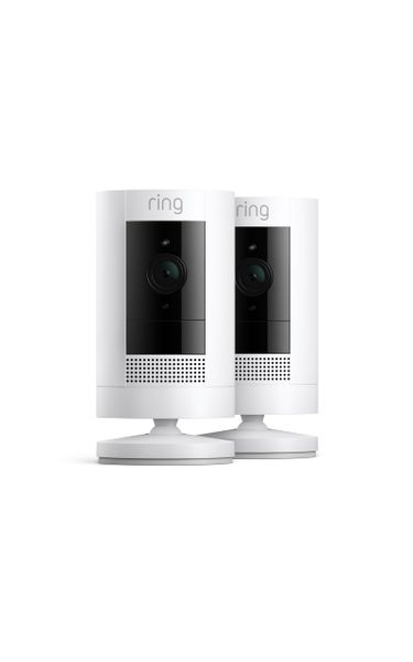 Ring Outdoor Camera Battery (Stick Up Cam) | HD wireless outdoor Security Camera with Two-Way Talk, Wifi, Works with Alexa, alternative to CCTV | 30-day free trial of Ring Subscription | 2 Cameras