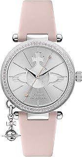 Vivienne Westwood Orb Pastelle Ladies Quartz Watch with Silver Dial & Pink Leather Strap VV006SLPK