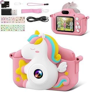Kids Camera, 2.0" 1080P HD Kids Digital Camera for Girls Boys with 32GB Card, Dual Lens Selfie/Video Camera for Kids Birthday Christmas Toy Gifts for Toddler Age 3-12