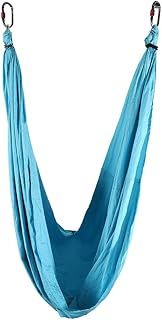 Yoga Swing Set, Aerial Hammock, Inversion Swing Sling Hammock with Hammock Ceiling Mount for Indoor Outdoor Aerial Yoga Fitness Hanging Straps(blue)