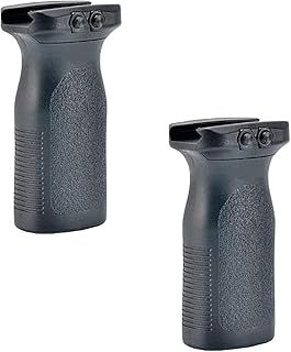 2 Pcs Black Vertical Grip Universal Plastic Airsoft Tactic Grip for Airsoft Rail Accessories