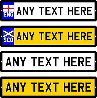 Personalised Novelty Number Plate ANY TEXT METAL Car Registration Sign Plaque (197mm x 44mm)