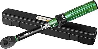 Uharbour Torque Wrench, Bicycle & Motorcycle & Car, 0.1 Nm Micro Adjustment with Lock, ±3% Error Accuracy, with 72 Teeth (19 mm, 3-25 Nm, Green)