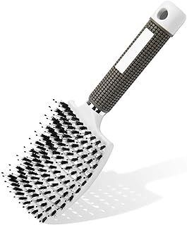 Hair Brush, Boar Bristle Paddle Hairbrush for Women, Soft Massage Hair Comb, Detangle Hair Brush for Long Thick Curly Hair, Reducing Hair Breakage and Frizzy