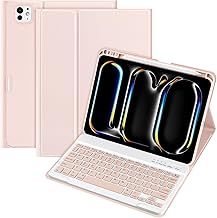 KBCASE Keyboard Case for iPad Pro 11 inch (M4, 2024) iPad Pro 11 inch Case with Detachable Bluetooth Keyboard, Type-C Rechargeable Keyboard for Pro 11 2024 M4 5th Generation,Pencil Holder,QWERTY