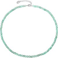 Philip Jones Green Aventurine Mini Beaded Gemstone Necklace
