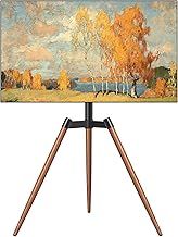 RFIVER Tripod Easel TV Stand for 32-65 Inch LED LCD OLED Screen - Swivel and Height Adjustment TV Floor Stand - Max VESA 400x400mm - Max Load 35kgs - Brown