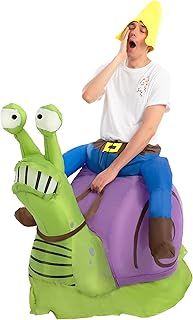 Spooktacular Creations Halloween Inflatable Costume Gnome Ride On Snail Inflatable Costume - Adult Unisex One Size