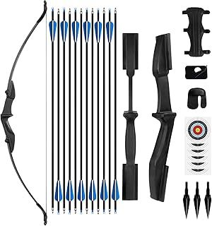 Recurve Bow and Arrow 30lbs Archery Bows Set,Recurve Bow for Archery Beginners Adult Left and Right Hands Suitable for outdoor target practice