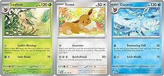 Leafeon Glaceon Eevee – Twilight Masquerade – Pokemon Card Lot – 011/167 & 054/167