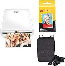 KODAK Step Wireless Mobile Photo Colour Printer (White) Go Bundle