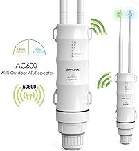 Wavlink AC600 Wireless Outdoor WiFi Signal Booster,Access Point/Outdoor Router/Repeater/WISP,Support Passive PoE, Dual-Band 2.4GHz 150Mbps + 5GHz 433Mbps, Ideal for Garden Wi-Fi