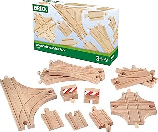 BRIO 33307 Expansion Pack - Advanced Wooden Train Track for Kids Age 3 Years Up - Compatible with all BRIO Railway Sets & Accessories