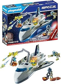 Playmobil 71368 Mission Space Shuttle Promo Pack, space flight, astronauts in research gear, outer space mission, fun imaginative role-play, playset suitable for children ages 4+