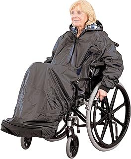 DAYS Wheelchair Mac with Sleeves, Waterproof Complete Protection, Elasticated for Snug Fit, Prevents Fabric From Getting Wet, Knitted Cuffs, Lined, Standard (Eligible for VAT relief in the UK)