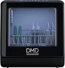 DMD® | Mini Table Top Dishwasher, Touch Screen Countertop Dishwasher | 6 Programmes | 5L Built-In Water Tank & Mains Inlet Pipe | Fruit Wash | Auto Dry Eco Mode