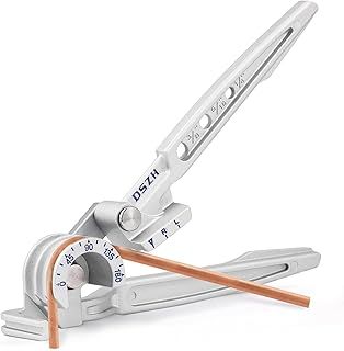 Bonvoisin Manual Tube Bender 3 in 1 0-180 Degrees Copper Tubing Bending Tools for Copper, Brass, Aluminum and Soft Metal (1/4’’、5/16’’、3/8’’)