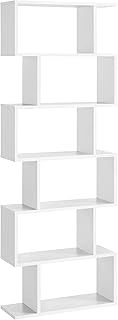 VASAGLE Bookshelves, 6-Tier Bookcase, Room Divider, Cube Display Shelf, Freestanding Storage Shelf, Modern Style, for Living room, Bedroom, Office, White LBC61WT