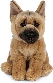Living Nature German Shepherd Soft Toy | Fluffy Dog Animal | Soft Toy Gift for Kids | 21 cm